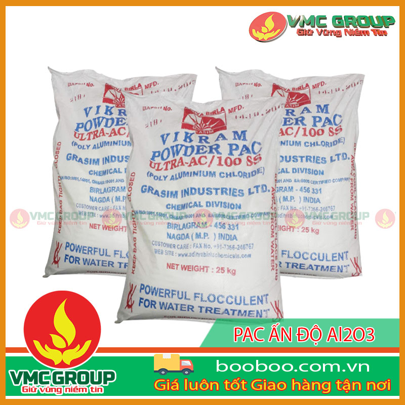 PAC Ấn Độ Polyaluminium chloride Al2O3 Bao đỏ